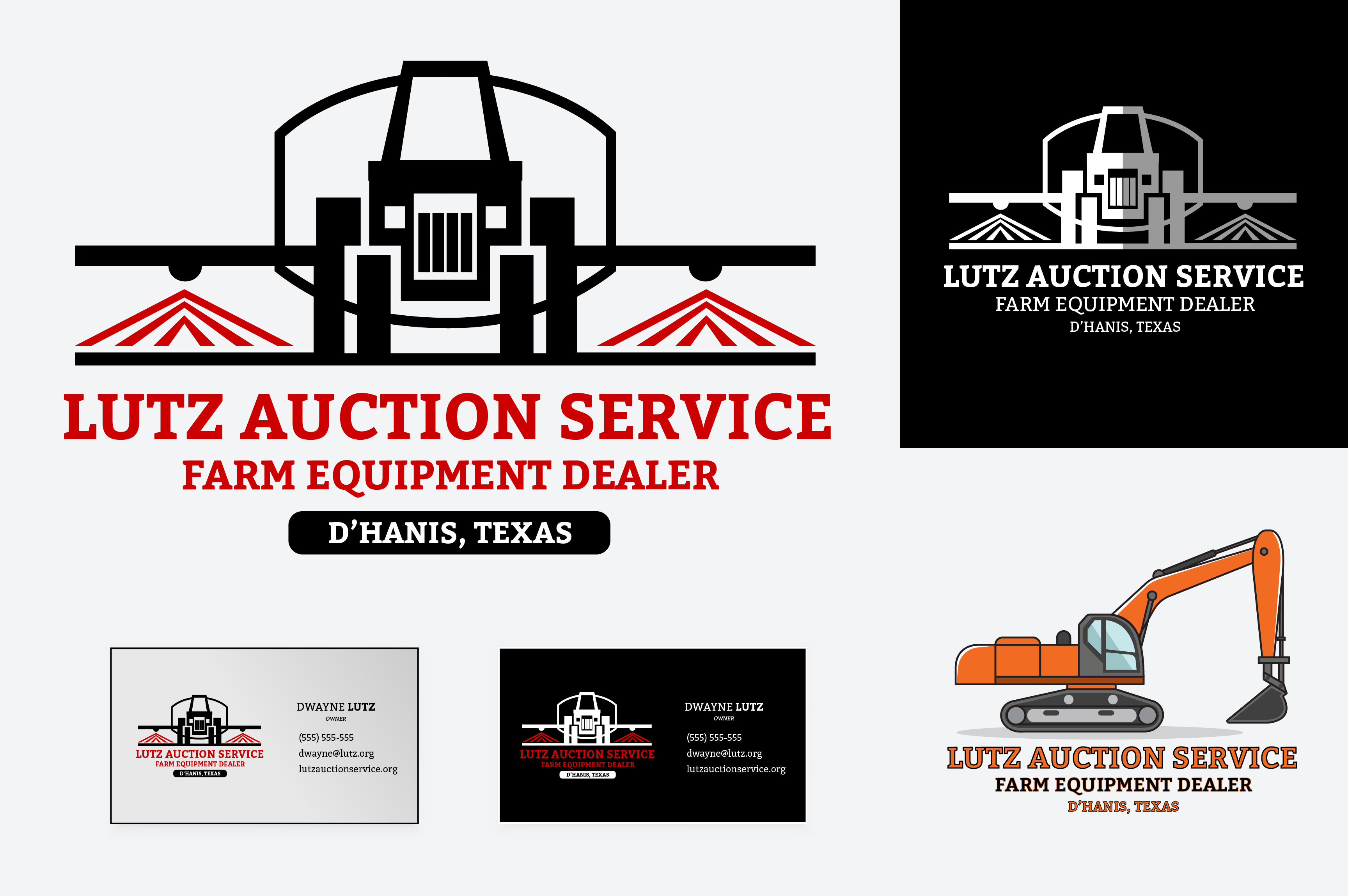 Lutz Auction Service Logo Mockup